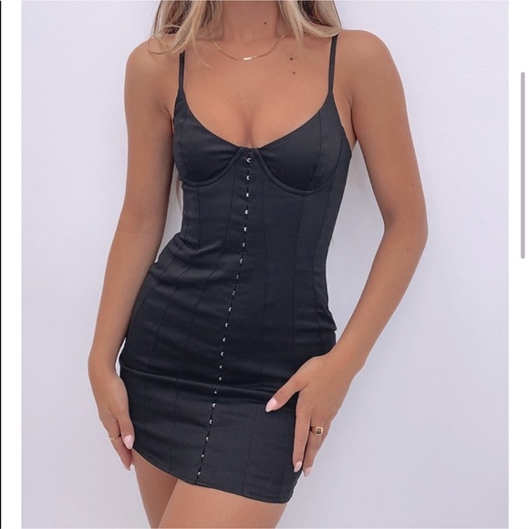White fox black dress Clearance